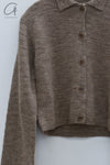 SWAYING 24 Autumn and Winter Thick Lapel Cardigan SW-SW24AW1T71-HZ Gray Brown SW-SW24AW1T70